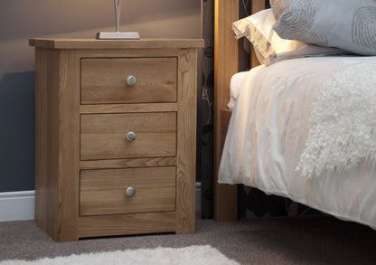 Torino 3 Drawer Bedside